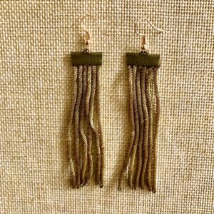 20’S GOLD EYELASH WIRE DANGLE EARRINGS