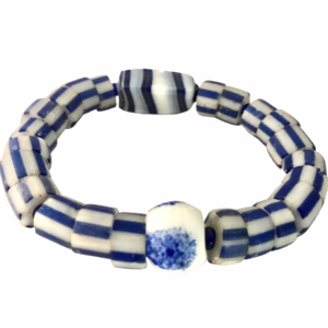 AFRICAN CHINEESE GLASS STRETCH BRACELET