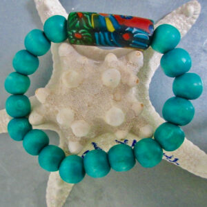 AFRICAN TRIBAL WOOD STRETCH BRACELET
