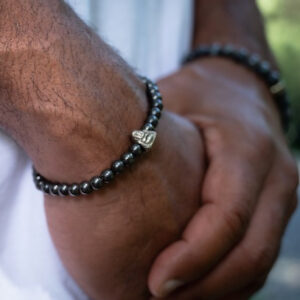 BHUDDA HEMATITE STRETCH BRACELET