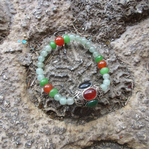 CLOISONNE AVENTURINE STRETCH BRACELET
