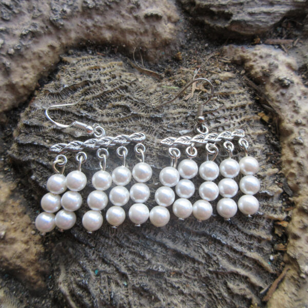 DANCING PEARLS FIVE LAYERED EARRINGS