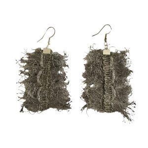 20’S STERLING SILVER FEATHER EARRINGS