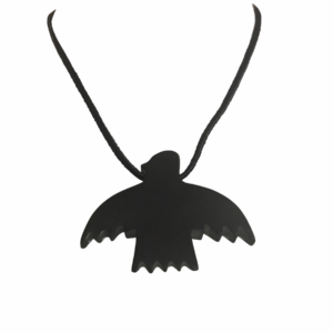 HORN BAT ON SUEDE CORD NECKLACE