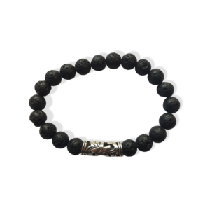 LAVA SILVER FLOWER STRETCH BRACELET