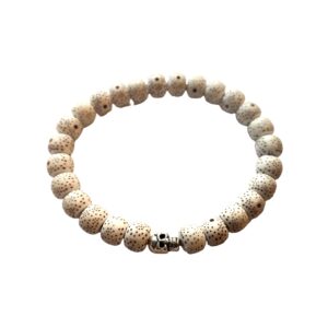 MALA SILVER SKULL STRETCH BRACELET