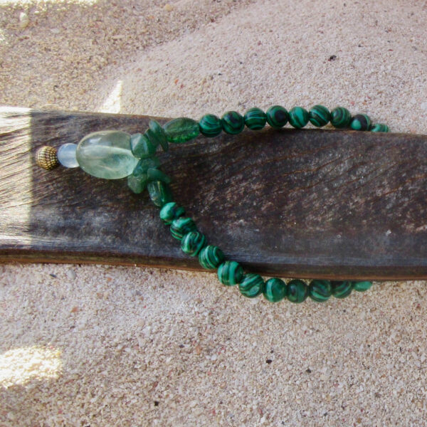 MALAKITE FLUORITE STRETCH BRACELET