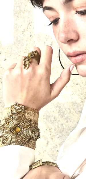 19th Century Gold Metallic Jhumki  Ring