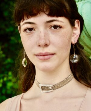 20's Silver Buckle Pearl Choker